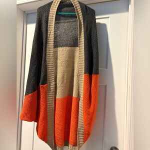 SHEIN Multicolor Open Front Cardigan